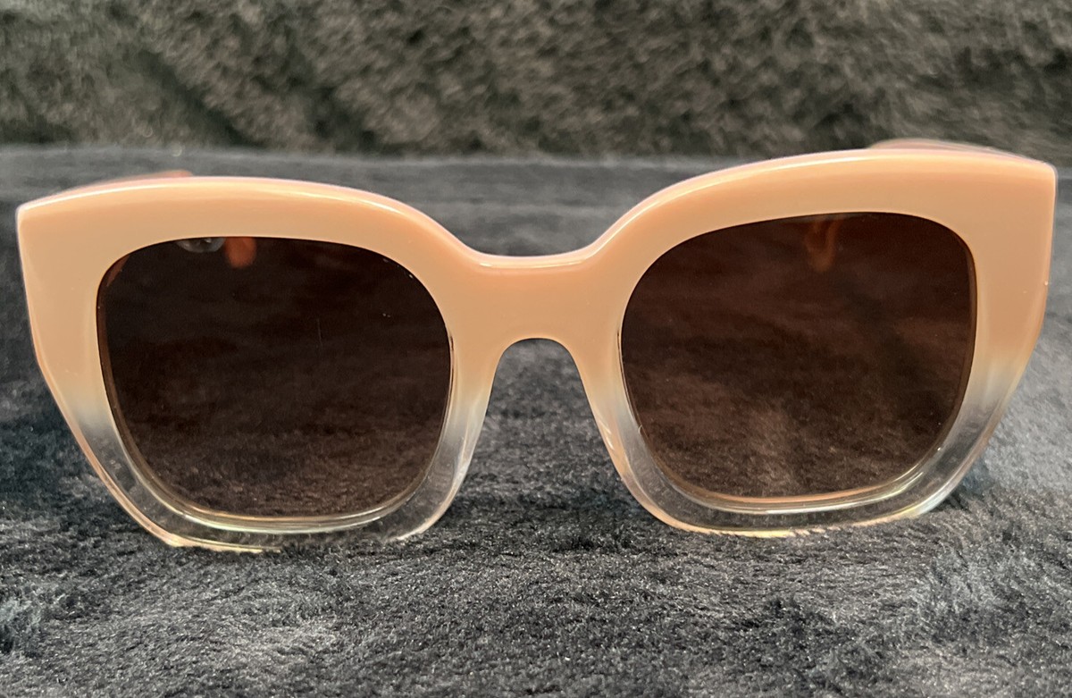 Alice + Olivia Pink Gradient Square Sunglasses Alice + Olivia Aberdeen Blush Fade Pink Square Sunglasses 50  main image 3