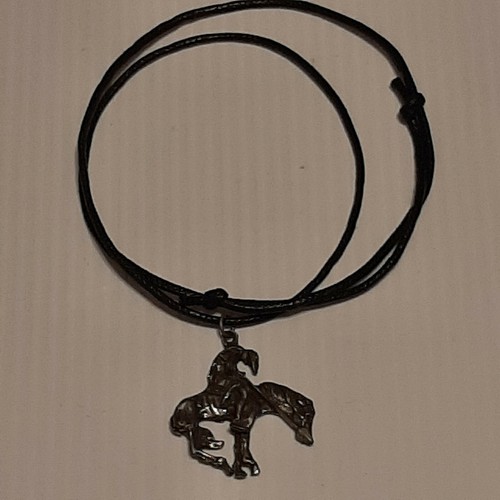 TRAIL OF TEARS Pewter Pendant Charm / 26" Adjustable Necklace U.S.A. - Picture 3 of 3