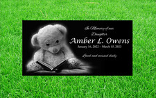 Personalized Pet Stone Memorial Grave Marker Granite Plaque Animal Human baby