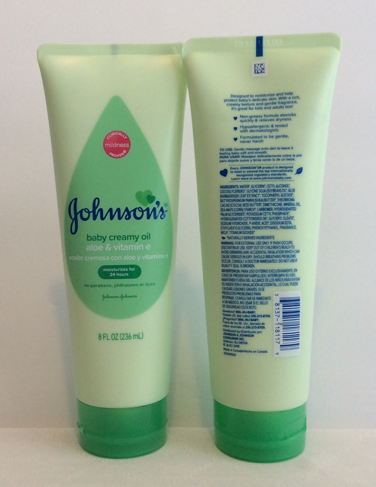 johnson's baby creamy oil canada