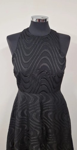 Y.A.S schwarzes Maxikleid Gr. Medium UK 8/10 Yasthrone Party Stufen offener Rücken - Bild 6 von 10