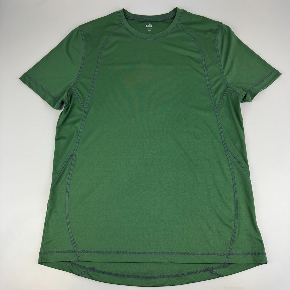 alo yoga スポーツシャツ Alo Yoga Mens Size 2XL T-Shirt Performance Workout Gym Green | eBay