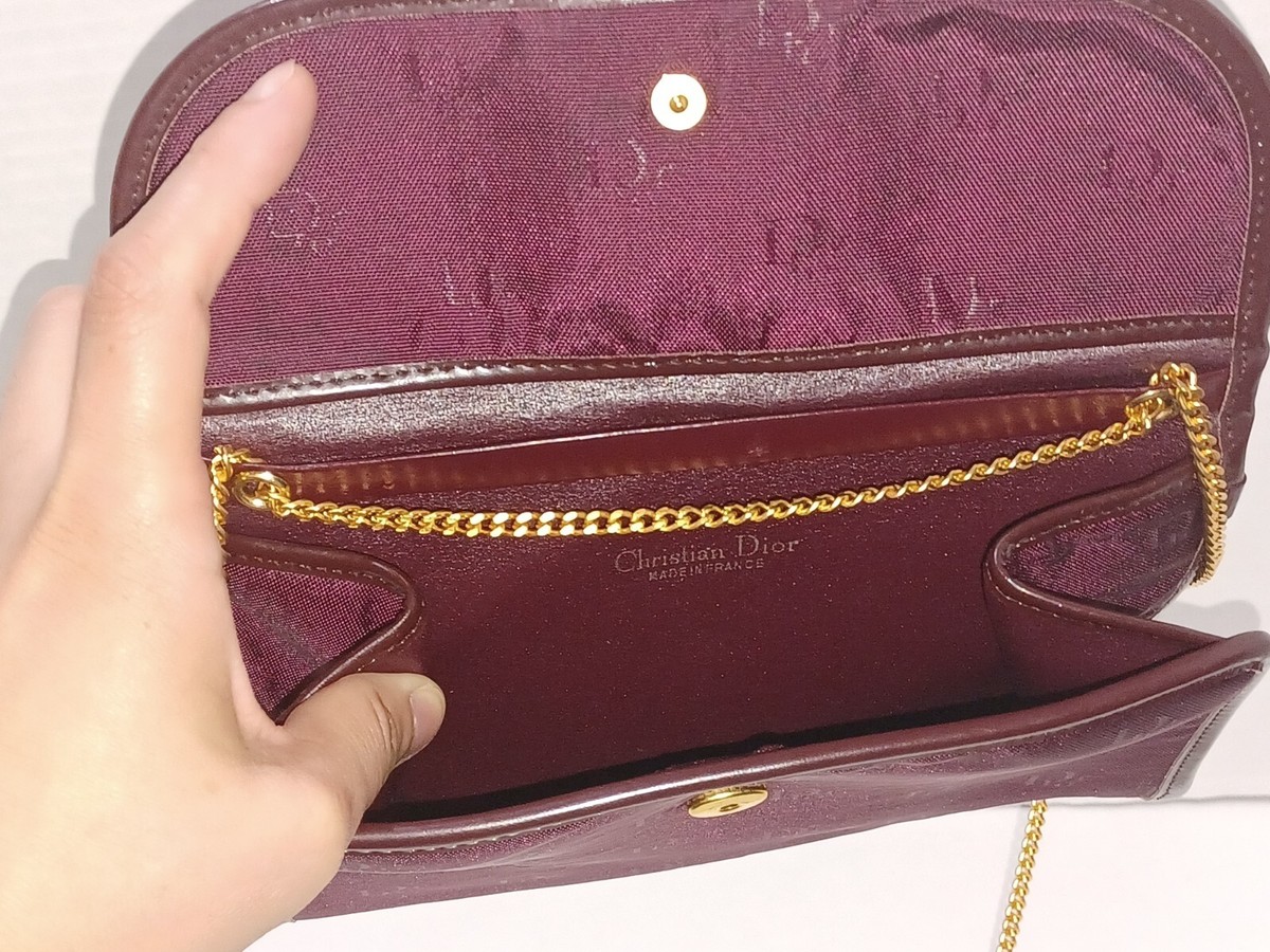 バッグ CHRISTIAN DIOR VINTAGE CLUTCH BAG USED CHRISTIAN DIOR 1970s Monogram Blue Clutch Pouch Bag Vintage
