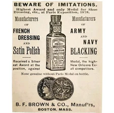 Brown's French Dressing 1894 Advertisement Victorian Paris Exhibition ADBN1A17