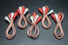 5 PCS 1.5 FT RCA WIRE AUDIOPIPE 2 CHANNEL MALE CAR HOME AUDIO BMS-1-5M