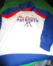 NEW NFL FOOTBALL NEW ENGLAND PATRIOTS WOMENS RETRO HOODED SWEATSHIRT XL