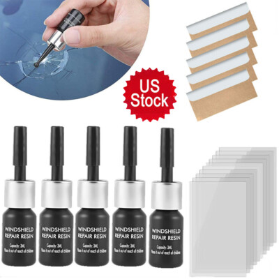 5 Pack Auto Glass Nano Repair Fluid Car Windshield Resin Crack Tool Kit US Ship