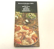 Benson & Hedges 100’s 100 Recipes from 100 of Greatest Restaurants 1978 Cookbook