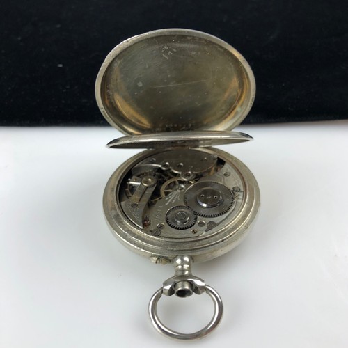 Antique EDDA Pocket Watch Silver Tone Case Parts Repair Restoration - Picture 11 of 11