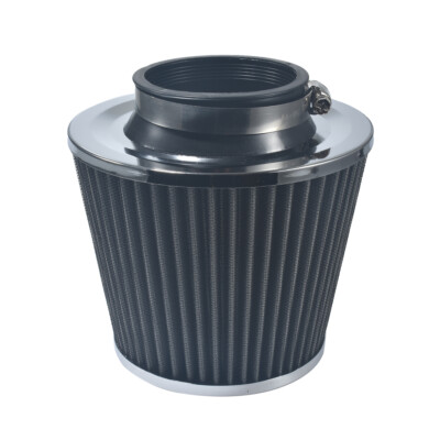 Universal 3" Inlet Cold Air Intake Cone Filter – Dry, Cotton/Gauze, Replacement For Car (76mm)