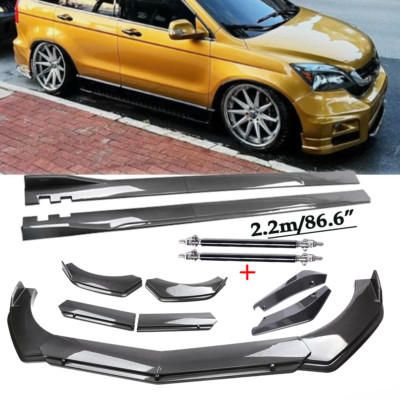 For Honda Pilot Carbon Fiber Front Bumper Rear Lip Spoiler Side Skirt Body Kit