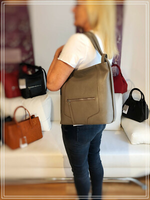 MAXIMA Handtasche 2-in-1 in taupe - Elisa