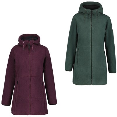 Icepeak Agra Fleecejacke Jacke Damen Frauen verschließbaren Taschen mit Kapuze
