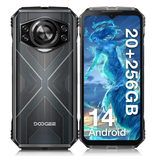 DOOGEE Scyber 6.58" HD Rugged Smartphone Android 14 10800mAh 20GB+256GB Phone
