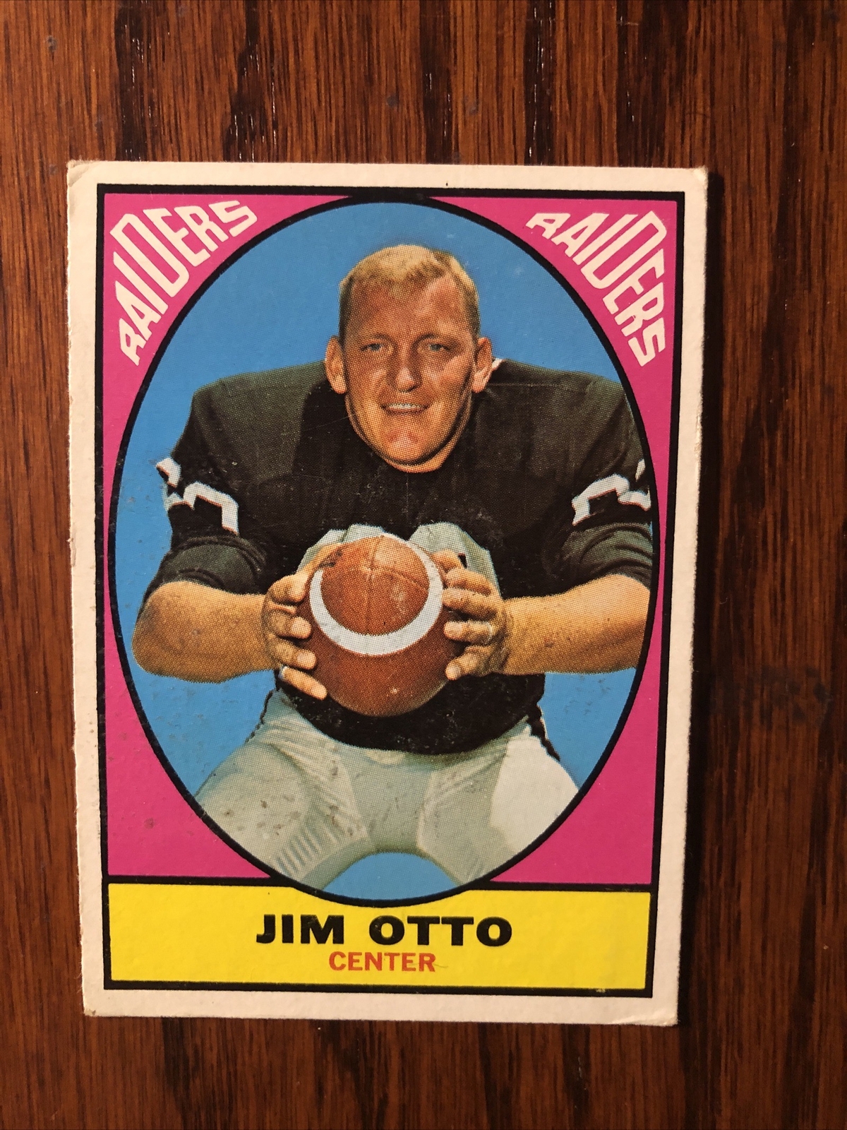 1967 Topps Football Jim Otto #105 Oakland Raiders HOF