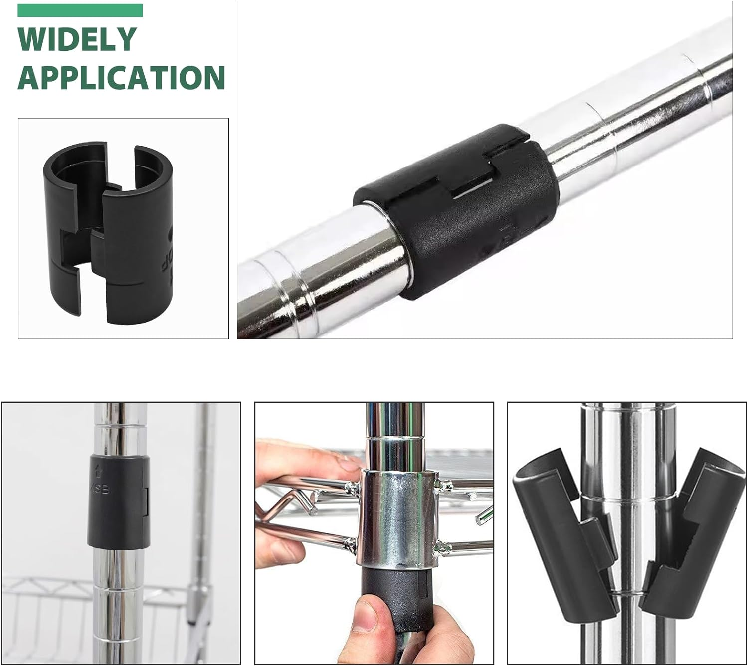 52 Pcs 1 Inch Wire Shelf Clips, Heavy Duty Replacements (Black) eBay