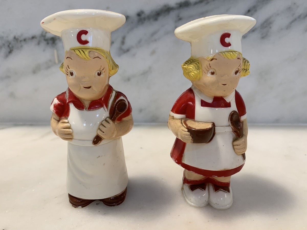 Vintage 1950's Campbell Soup Kids Plastic Salt & Pepper Shakers | eBay