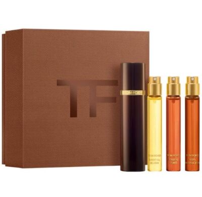 NIB Tom Ford Private Blend Woods Collection EDP Parfum Gift Set 3x10 ml Atomizer