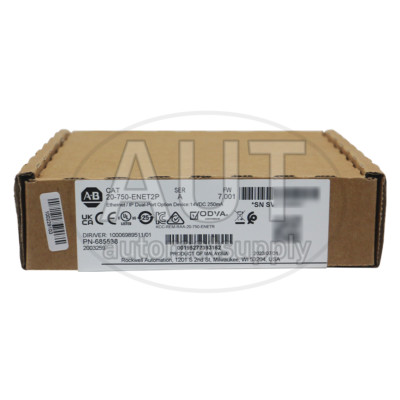 New Allen-Bradley 20-750-ENET2P Ethernet/IP Dual-port Option Device 20750ENET2P