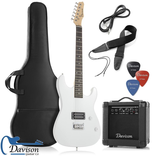Compre 39 y # 034; Guitarra eléctrica de tamaño completo con amplificador  de 10 vatios, blanco - Kit para principiantes con mano derecha online en  Bolivia. 353803810285