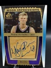 Andrei Kirilenko Sp Game Used Wood Impressions Auto Autograph /75