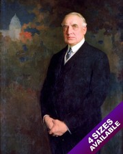 WARREN G HARDING US PRESIDENT PORTRAIT AMERICAN PAINTING ART REAL CANVAS PRINT