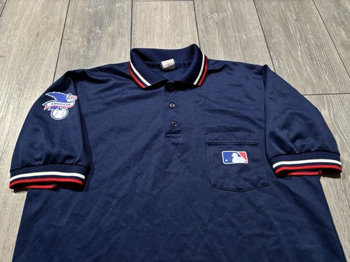Camisa polo de golf MLB American League Umpire manga corta. Hombre M. Azul. - Imagen 2 de 10