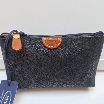 BRIC`S Life Kosmetiktasche Make- up Etui PVC Wildlederoptik Anthrazit  #3161