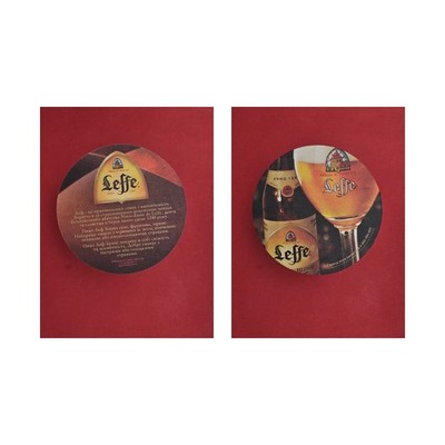 Leffe Red Triangle Brewery Beer Mat Beer