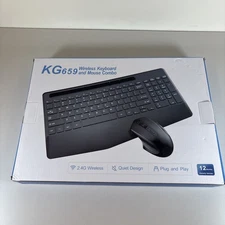 *KG659 Wireless Keyboard & Mouse Combo - Pink - New - T9