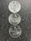 Lot of Three 1985 Engelhard 1oz Silver American Prospector