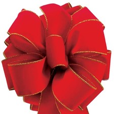 Red Velvet Ribbon Velvet Christmas Ribbon Red Wired 50 Yards/2.5 2 1/2 Inch