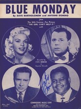 FATS DOMINO - SHEET MUSIC SIGNED CIRCA 1957
