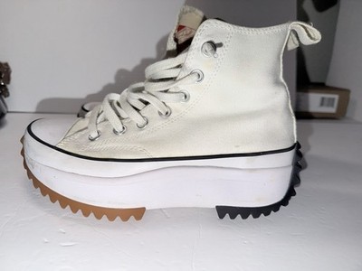 Converse Run Star Hike Chunky Platform High Top Sneakers White Womens Size 5.5