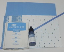 BROCADE BLUE CRAFT INK PAD REFILL 6X6 DESIGNER PAPER A2 CARDSTOCK STAMPIN UP