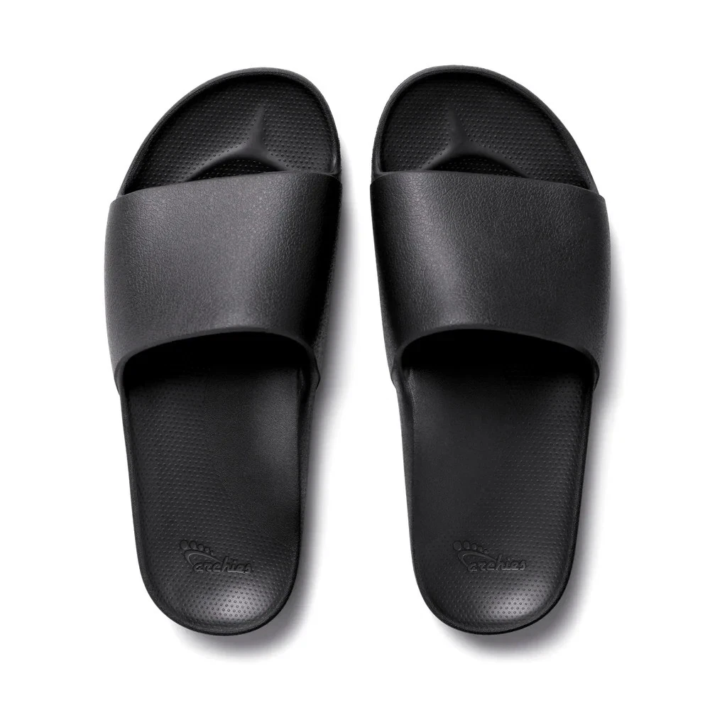 Archies Arch Support Black Unisex Slides NEW With Tags