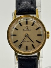 Omega Geneve Manual Winding Ladies Watch 20mm Gold Dial Good Condition