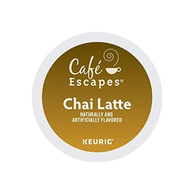 Cafe Escapes, Chai Latte Tea Beverage, Single-Serve 24 Count (Pack of 5) 