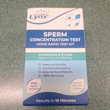 Lynx Sperm Concentration Test Kit   Male Fertility Home Rapid Test 99 Accurate.