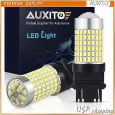 PAIR White 3157 3457 Turn Signal Backup Reverse Tail LED Light Bulbs AUXITO EOW