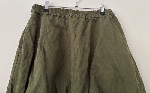 Alpha 60 Ladies Pants Size S Small Khaki Green Structured Extra Wide Leg Crop - Picture 8 of 15