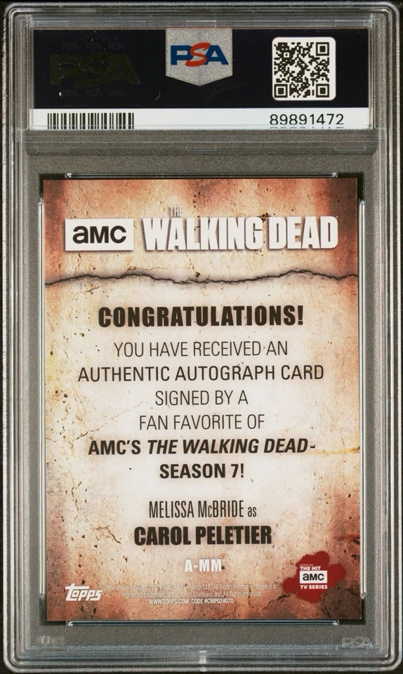 2017 AMC The Walking Dead Melissa McBride 25/25 AUTO Mold PSA 10 *POP 1* cc17 - Image 2 of 3