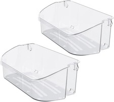 2 Pack Refrigerator Door Bin Shelf Clear For 240356402 Frigidaire FFSS2615TS0