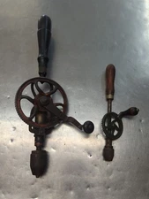 Vintage 14+8 Inch Egg Beater Hand Drill Lot