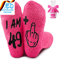 30/40/50/60 Geburtstag Frauen Socken,Lustige Kuschelsocken Frauen,Geschenkideen