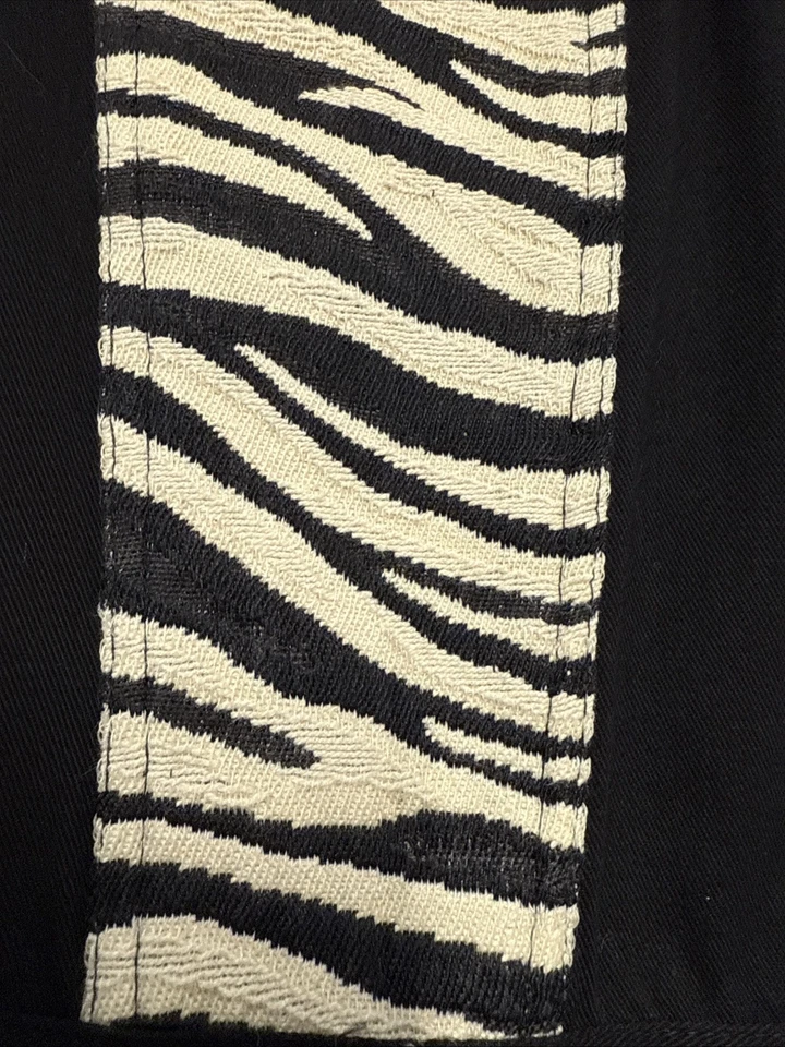 Chaleco Boho Vintage Años 90 Shelly & Arnold Cebra Western Concho Botones M Foto 3 de 4