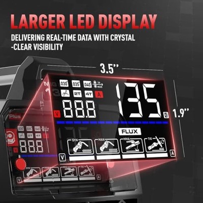 ANDELI 110V/220V MIG Welder 135A ，PULSE Flux Core/Lift TIG/Stick 4-in-1