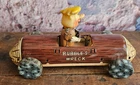 Vintage 1962 Marx Flintstones Rubbles Wreck Windup Car Barney Rubble Japan PARTS