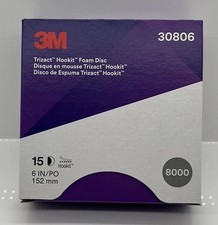 3m 30806 Trizact Hookit 6 Foam Discs 8000 Grit Hook Loop 15 Discs Genuine