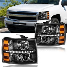 LED DRL Headlights Assembly for 2007-2013 Chevy Silverado 1500 for 2007-201...